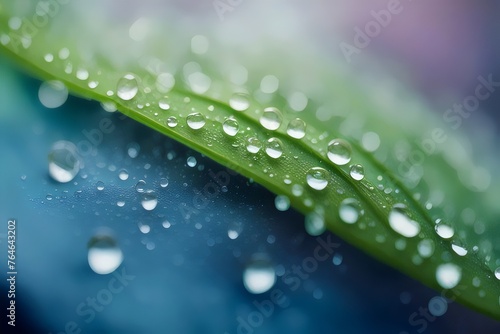 leaf texture with dew-drops macro shot colorful