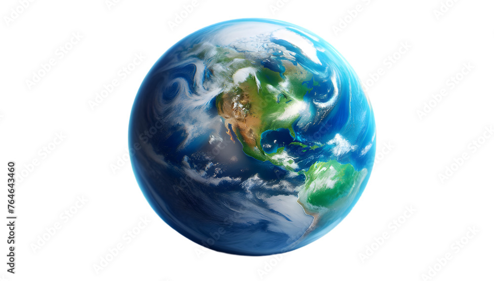  Earth Globe from Space - On Transparent Background
