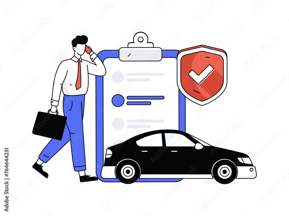 Buy insurance for car flat character vector concept operation illustration
Buy insurance for car flat character vector concept operation illustration