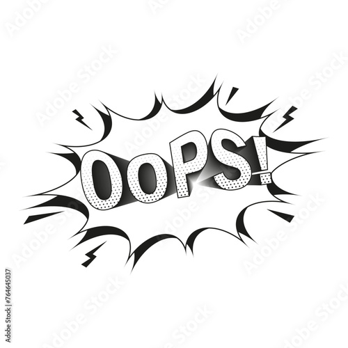 Comic boom oops icon. Simple illustration of comic oops vector icon for web
