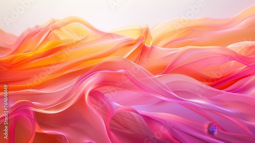 Pink and Orange Waves Background