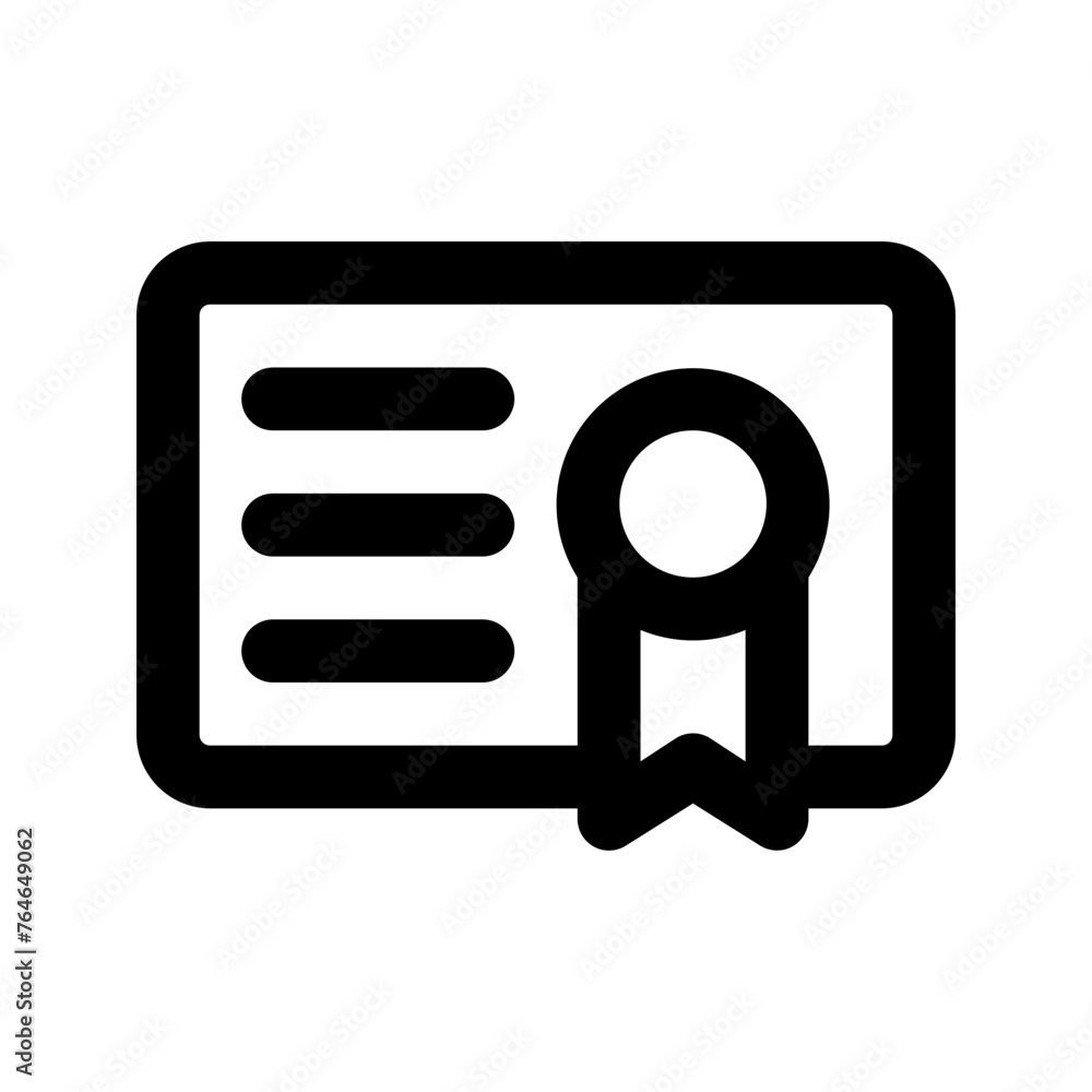 certificate line icon certificate line icon