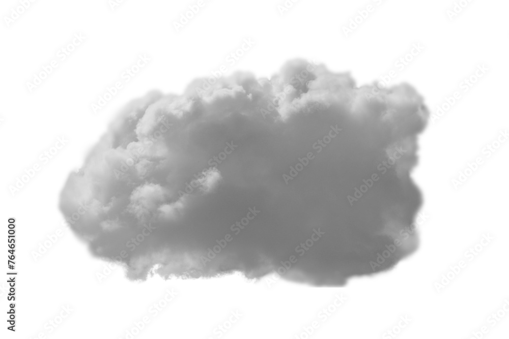 Realistic white cloud on a transparent background. special effect 3d
