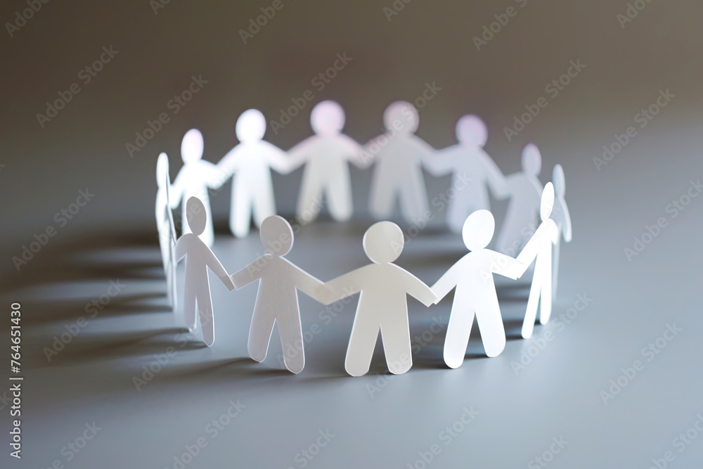 A team of people holding hands A team of people holding hands
