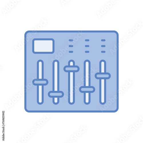 Blue Line Equalizer vector icon