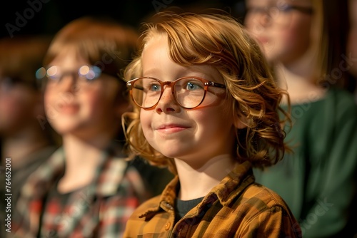Innocence and Talent: Children Performing in a Community Theater Production. Concept Children, Community Theater, Innocence, Talent, Performing