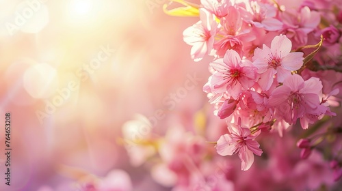 Pink sakura flowers, dreamy romantic image spring © Media Srock