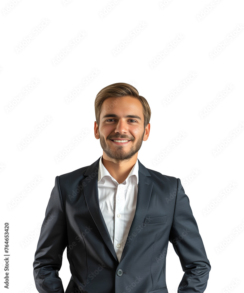 Front view man working as a real estate agent Front view man working as a real estate agent