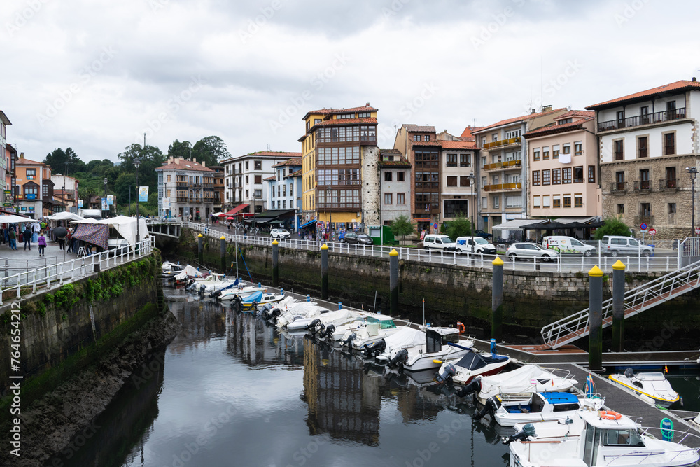 Harbor and town of Llanes. Asturias - Spain