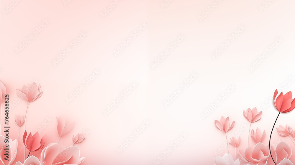 Flowers on pink background illustration
