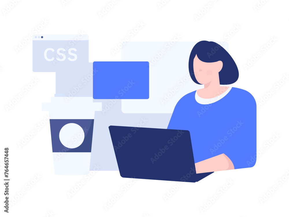 Programming teaching development flat character vector concept operation hand drawn illustration
Programming teaching development flat character vector concept operation hand drawn illustration