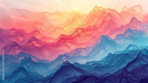 colorful mountains © Zain Graphics