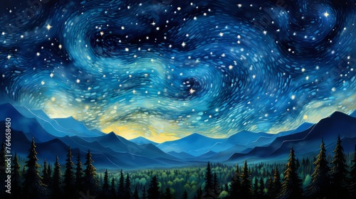 Starry night skies