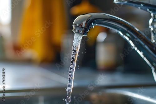 Water coming out of the tap