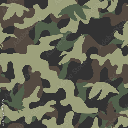 vector seamless duck hunter camouflage pattern, duck hunting camo, hunter camo