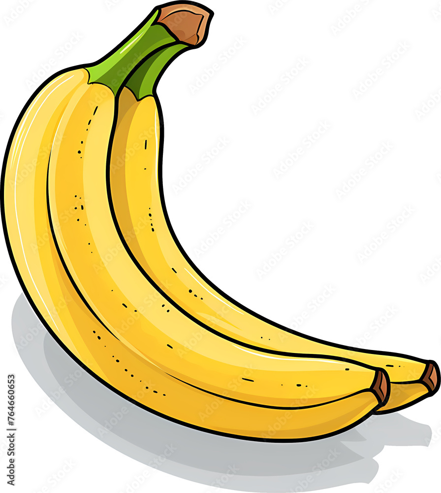 Fresh bunch of isolated bananas on white background, representing healthy and organic tropical fruit