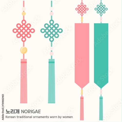 노리개 hanbok Korean traditional ornaments worn by women