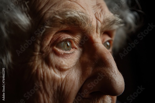 Elderly Gentleman's Insightful Look into the Depths of Time
