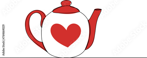 tea infuser, sketch, outline, vector