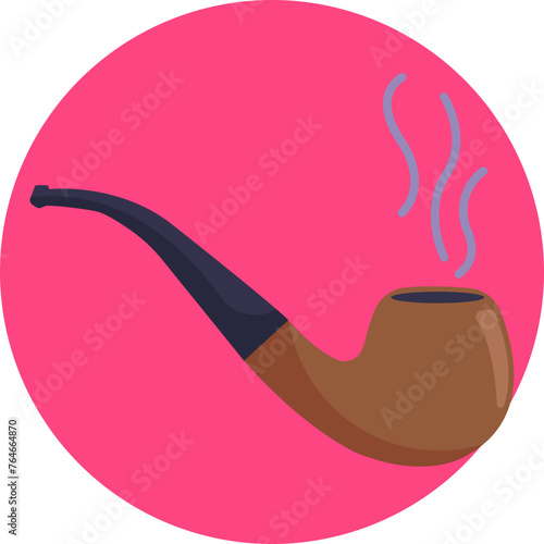 A classic smoking pipe icon, reminiscent of British culture and tradition, often associated with leisurely moments of relaxation and contemplation.