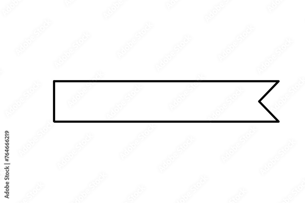 black outline sticker ribbon banners flat style vector illustration isolated on white and transparent background. black outline sticker ribbon banners flat style vector illustration isolated on white and transparent background.