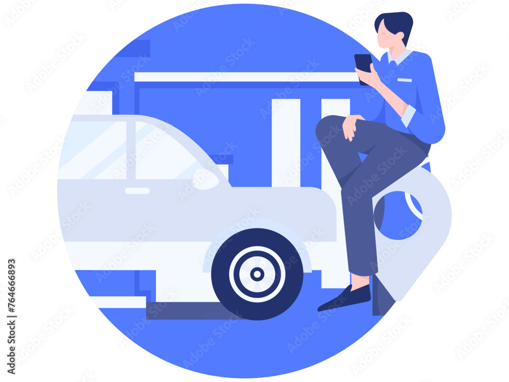 Flat vector concept operation hand drawn illustration of people taking a taxi
Flat vector concept operation hand drawn illustration of people taking a taxi