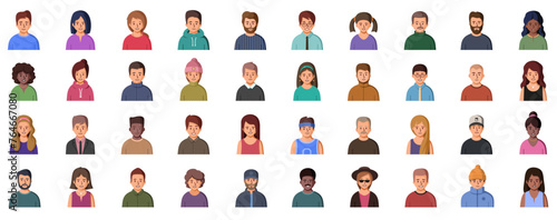 Man and woman silhouette icon. Avatar profile. Vector illustration.