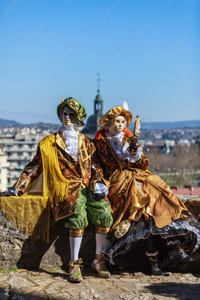 Disguised Couple - Annecy Venetian Carnival 2014 Disguised Couple - Annecy Venetian Carnival 2014