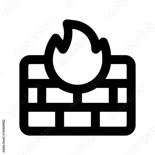 firewall line icon