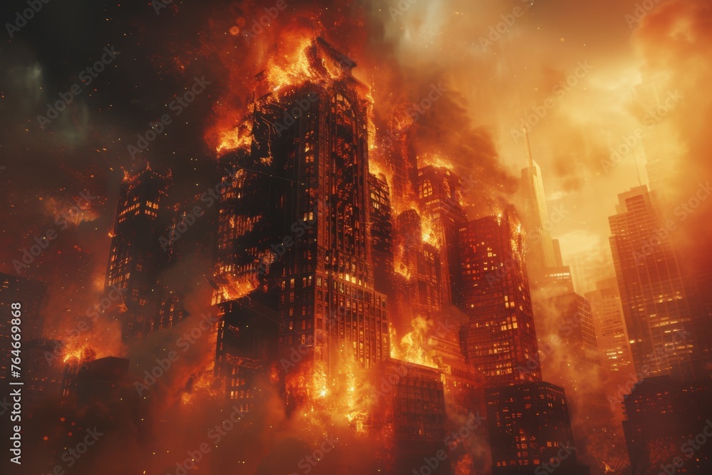 Building Caught in Flames Building Caught in Flames