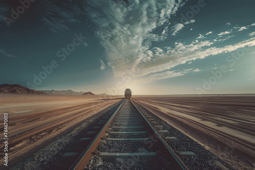 symmetrical shot, a train is coming, 