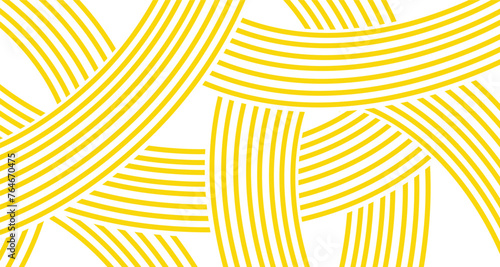 Vector banner with ramen pattern on white background. Wave abstract pattern.