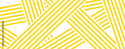 Vector banner with yellow ramen pattern on white background. Abstract pattern.atterns © Elena
