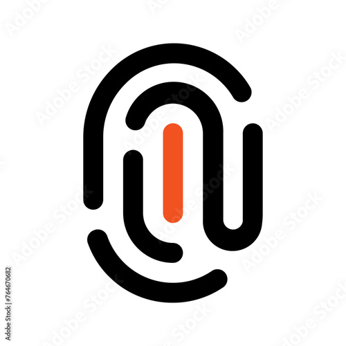 fingerprint outline color icon