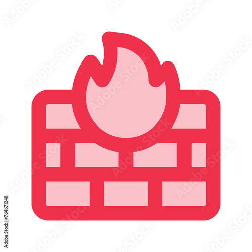 firewall outline fill icon