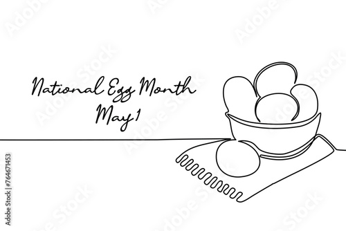 line art of National Egg Month good for National Egg Month celebrate. line art. illustration.