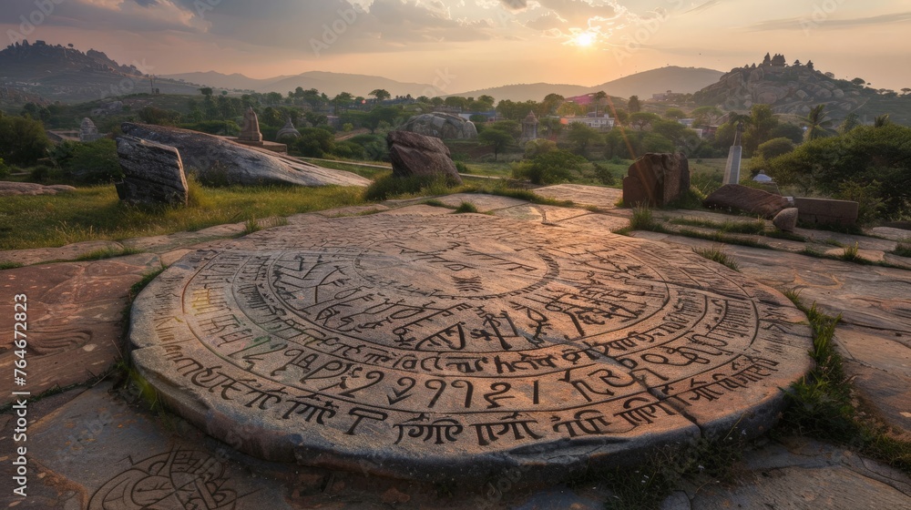 Runes of Hampi in Karanataka state India --ar 16:9 Job
