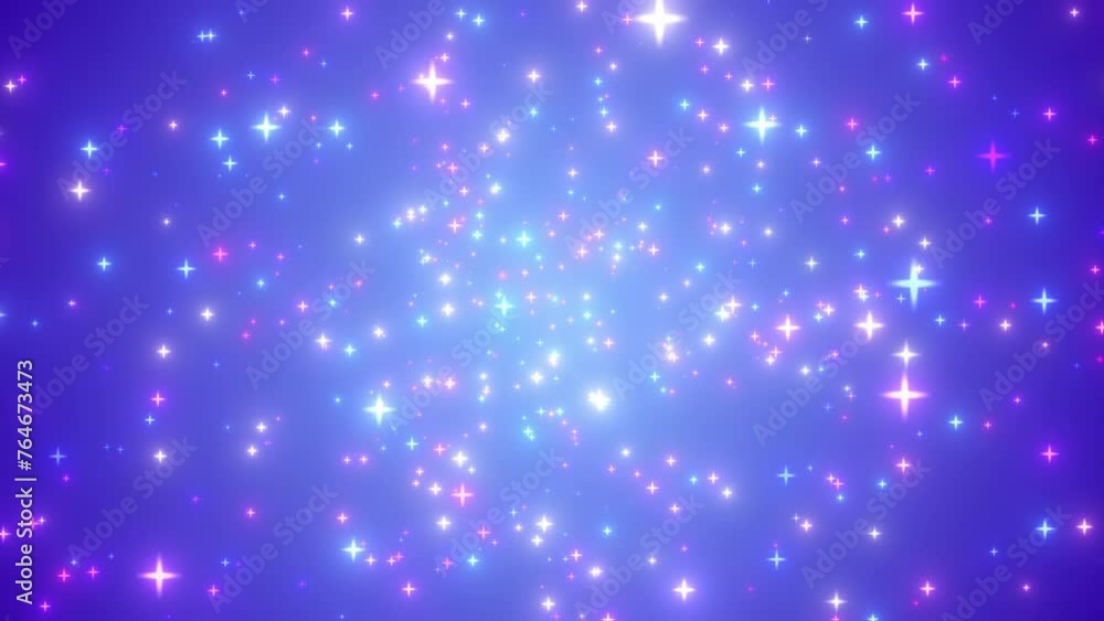 Glowing stars sparkle on a colorful abstract background. shiny multicolored stars background. Seamless loop . Glowing stars sparkle on a colorful abstract background. shiny multicolored stars background. Seamless loop .