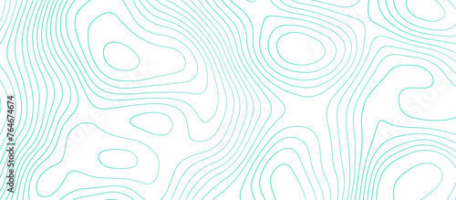 Topographic map background geographic line map pattern .panorama view mint color wave curve lines .geographic mountain relief abstract grid .the concept map of a conditional geography map . photo