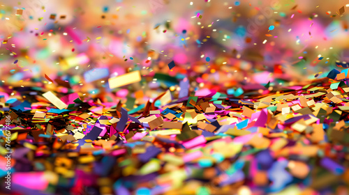 Colorful background with confetti