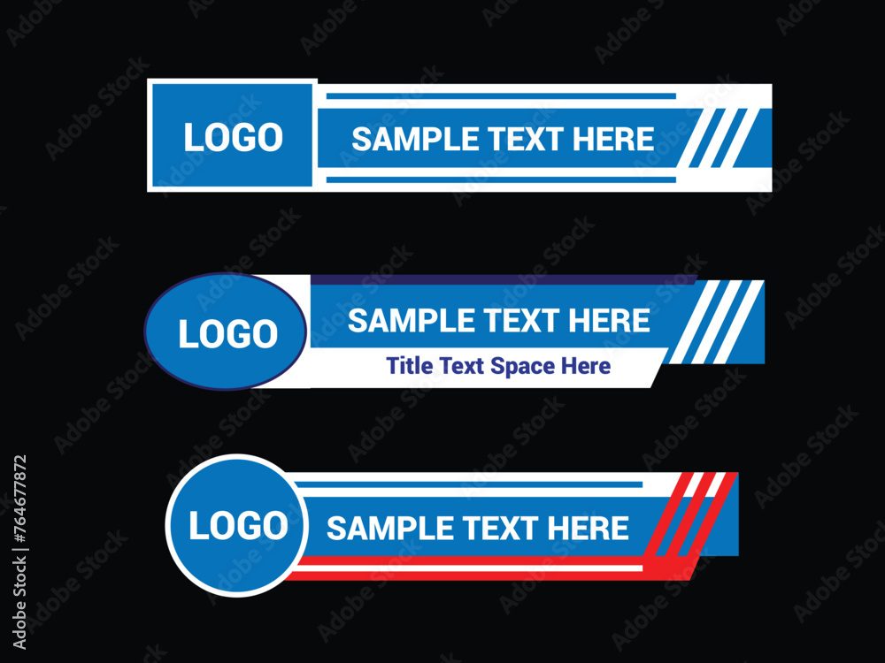 Lower Third, Modern News Banner Template. Minimalistic Lower Thirds Design Set. Lower Third, Modern News Banner Template. Minimalistic Lower Thirds Design Set.