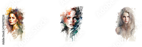 Untitled design - _Watercolor_Harley_Quinn_white_background_4k_t-shirt_design_image_generative_ai