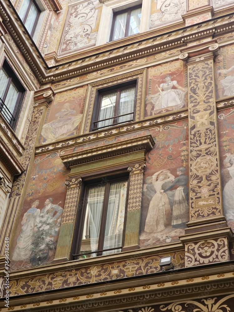 detail of the facade of a building