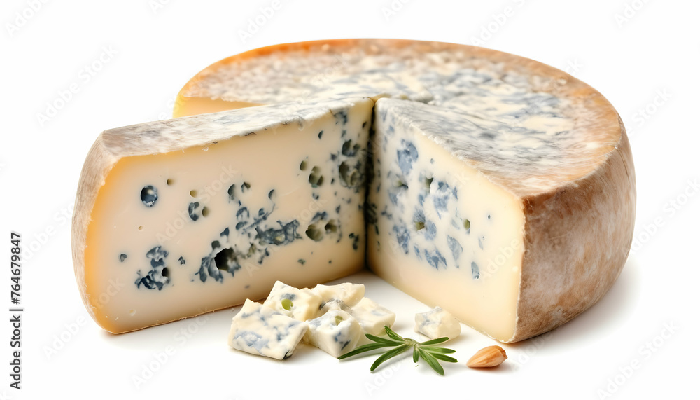 Gorgonzola cheese isolated on a white background