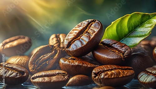 Coffee beans background