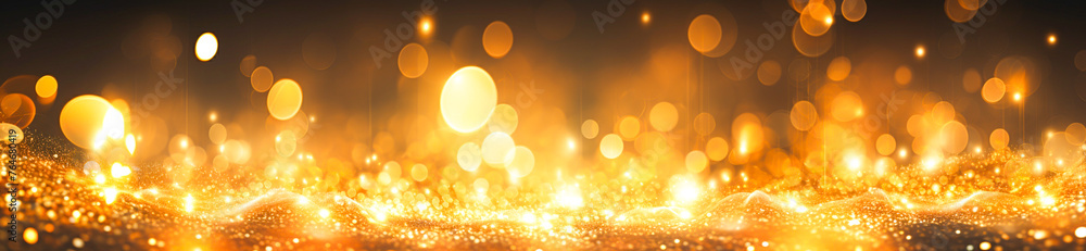 Abstract glittering golden bokeh, golden bokeh background wall background. Abstract glittering golden bokeh, golden bokeh background wall background.