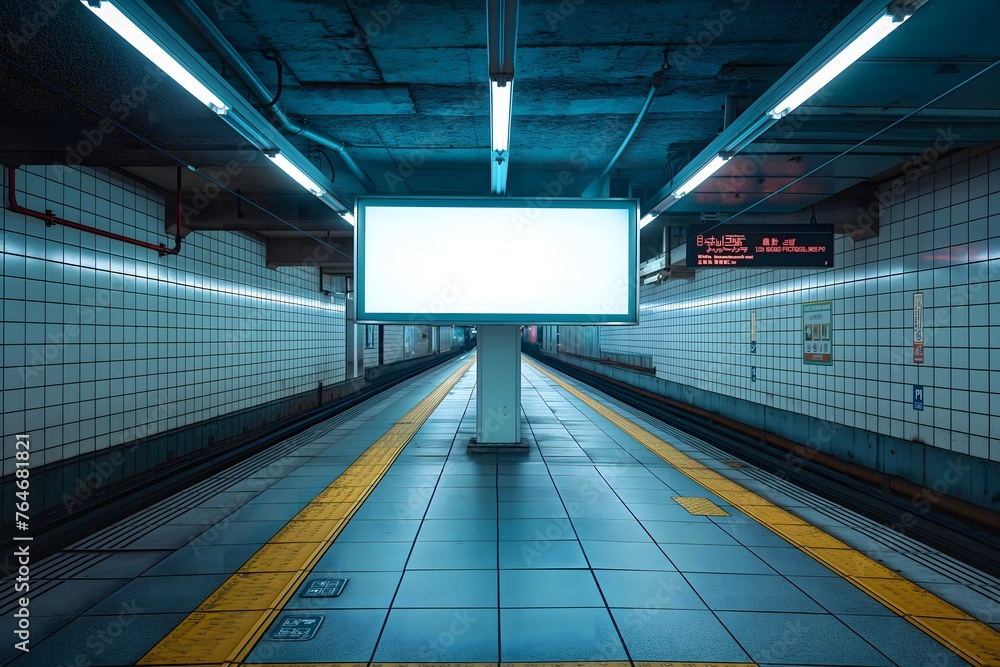Train Area Advertisement Mockup Train Area Advertisement Mockup