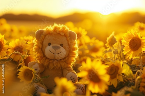 lion in the meadow