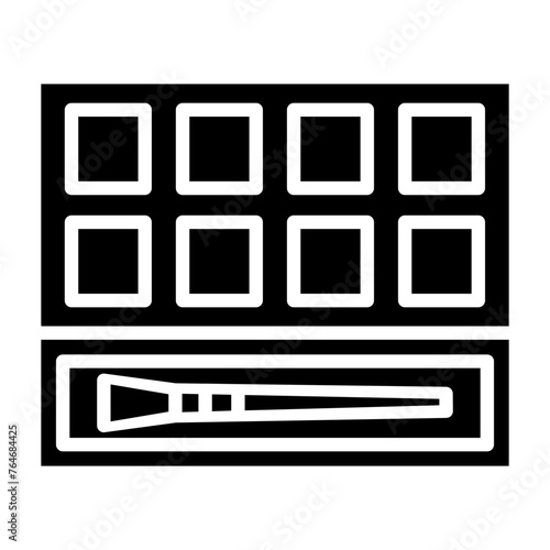 Watercolors glyph icon