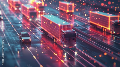A logistics company using AI to track shipments in real-time